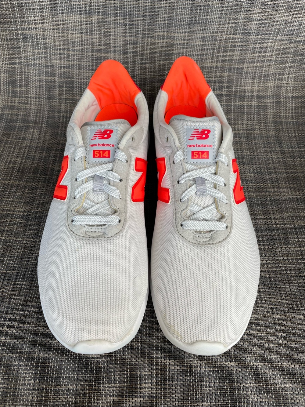 New Balance Women's 514v1 Cush+ Sneakers Silver/Coral Red Athletic Shoes Sz 10 - Picture 4 of 11